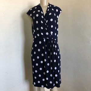 Eliza J 14 Dress Black White Polka Dot
